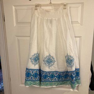 White Knee-Length Skirt